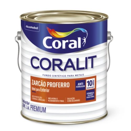 Fundo Zarcão Proferro Fosco Laranja 3,6L - Coral.