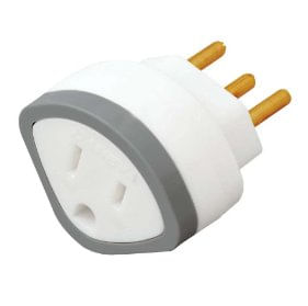 Adaptador de Tomada 2P+T - Tomada Padrão Antigo - 15A / 250V - Daneva.