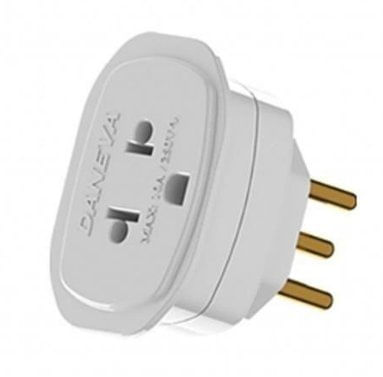 Adaptador de Tomada 2P+T 10A/250V - Daneva.