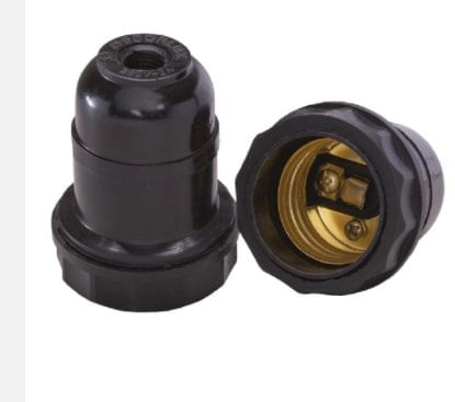 Bocal Soquete para Abajur E27 2a 250v Preto - Decorlux.