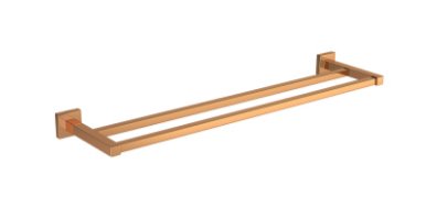 Porta Toalha com Barra Dupla Red Gold Quadratta - Deca.