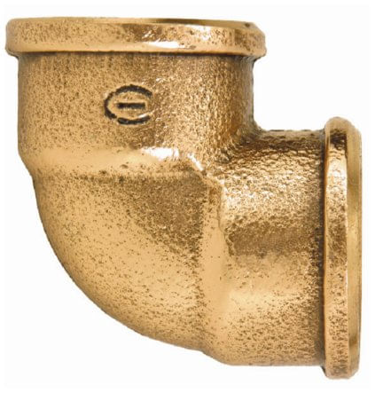 Cotovelo 90° Bronze Roscável 1/2" - Eluma.