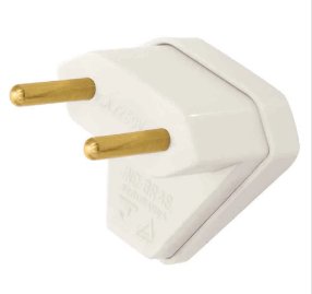 Plug de Sobrepor Pequeno Bipolar Macho 10A 2P 250V Cinza -  Fame.