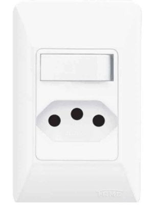 Interruptor Simples com Tomada 20A 250V - Fame.