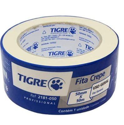 Fita Crepe Uso Geral 50mm x 50m - Tigre.