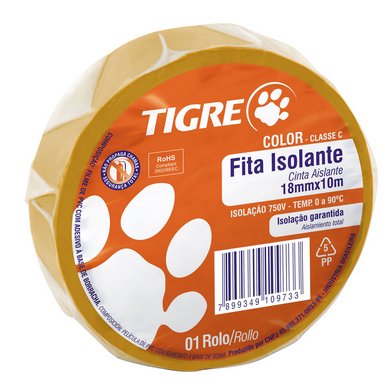 Fita Isolante Amarelo 18mm x 10m - Tigre.