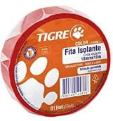 Fita Isolante Color 18mm x 10m Vermelho - Tigre.