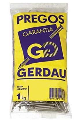 Prego Com Cabeça Polido 15x18 1Kg - Gerdau.