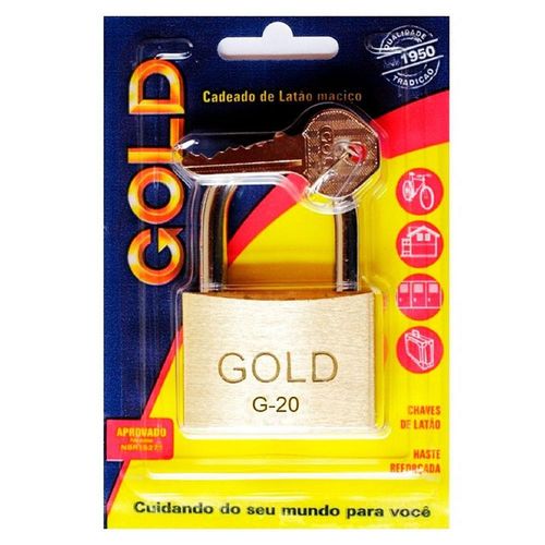 Cadeado SM G-20mm Latão - Gold