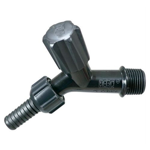 Torneira Jardim Pvc 1/2' e 3/4' com Adaptador Preta - Herc.