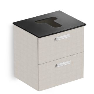 Gabinete de Apoio Glass com Gaveta/Basculante 53X39 Argento - Incepa.