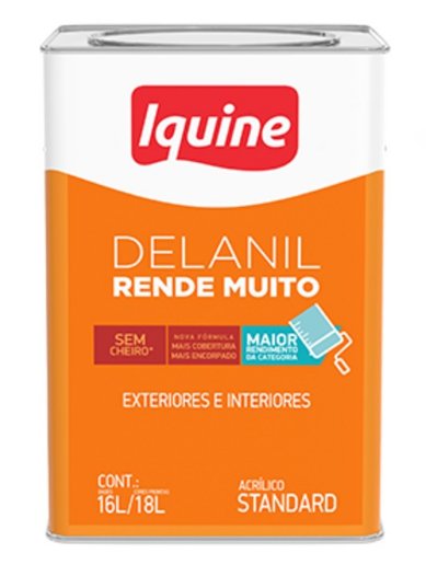 Tinta Acrílica Delanil Rende Muito Fosco Concreto 18L - Iquine