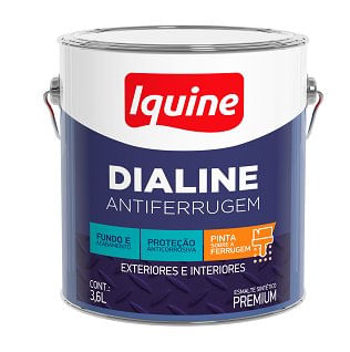 Tinta Esmalte Dialine Antiferrugem Azul Del Rey 3,6L - Iquine.