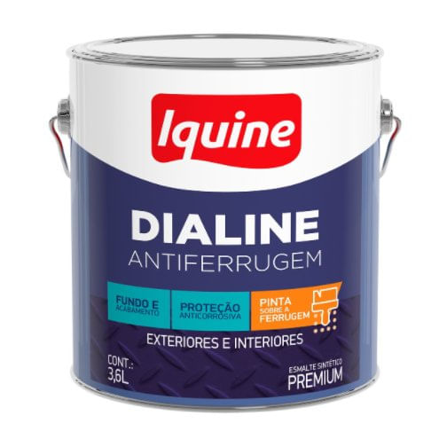 Tinta Esmalte Dialine Antiferrugem Verde Folha 3,6L - Iquine.