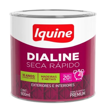 Tinta Esmalte Sintético Dialine Seca Rápido Areia 0,9L - Iquine.