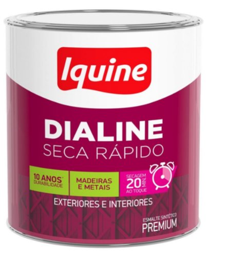 Tinta Esmalte Sintético Alto Brilho Premium  Azul França Dialine 0,1L - Iquine.