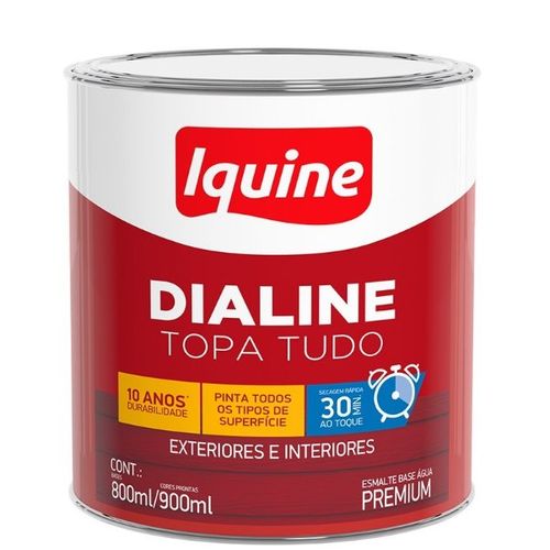 Tinta Esmalte Sintético Dialine Brilhante Base Água Tabaco 900ml - Iquine.