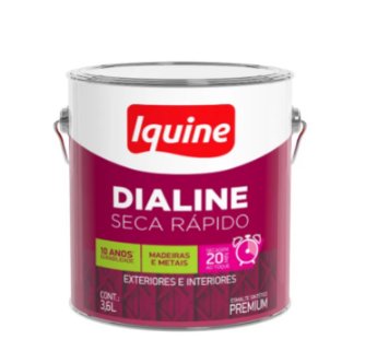 Tinta Esmalte Sintético Dialine Secagem Rápida Brilhante Branco Gelo 3,6L - Iquine.