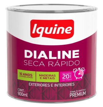 Tinta Esmalte Sintético Dialine Brilhante Creme 900ml - Iquine.