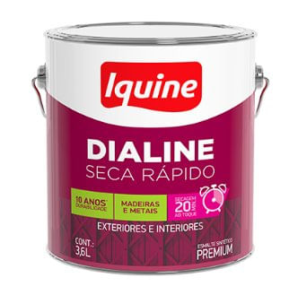 Tinta Esmalte Sintético Dialine Seca Rápido Cinza Escuro 3,6L - Iquine.