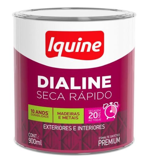 Tinta Esmalte Sintético Dialine Secagem Rápida Brilhante Marfim 900ml - Iquine.