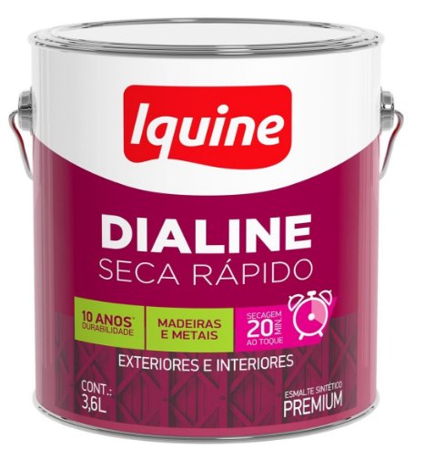 Tinta Esmalte Brilhante Dialine Secagem Rápida Premium Marrom 3,6 L - Iquine.