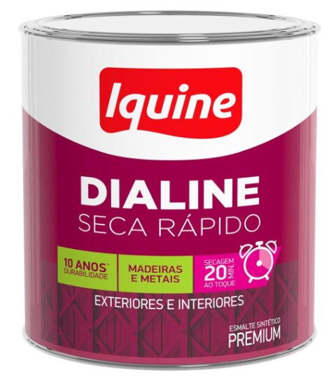 Tinta Esmalte Sintético Dialine Seca Rapido Verde Folha 225ml - Iquine.