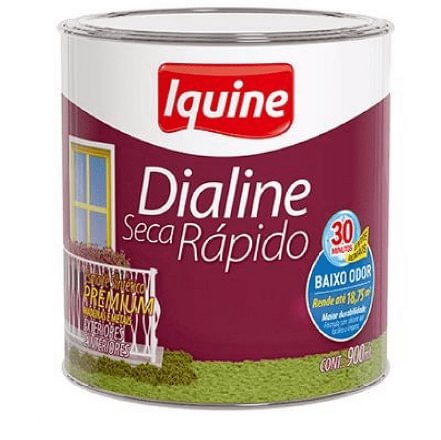 Tinta Esmalte Sintético Dialine Premium Verde Limão 900ml Iquine.