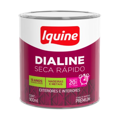 Tinta Esmalte Sintético Dialine Alto brilho Premium Vermelho Vinho 900ml - Iquine.