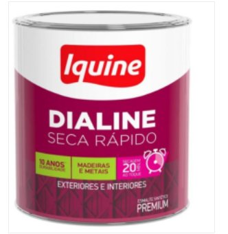 Tinta Esmalte Seca Rápido Dialine Vermelho 225ml - Iquine.