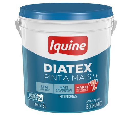 Tinta Acrílica Diatex Pinta Mais Branco Neve 15L - Iquine