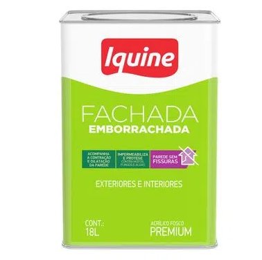 Tinta Acrílica Fachada Emborrachada Branco Neve 18L - Iquine.