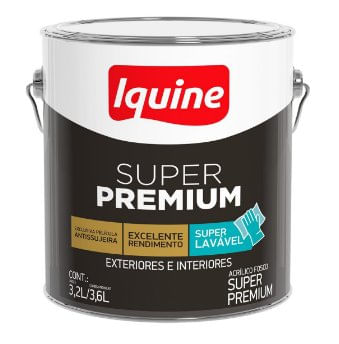 Tinta Acrílica Fosca Super Premium 3,2 Litros - Iquine.