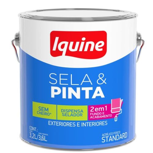 Tinta Acrílica Premium Fosco Branco Gelo 3,6L - Iquine.