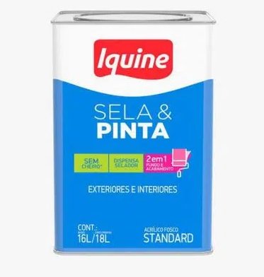 Tinta Acrilíca Sela e Pinta Palha 18L - Iquine.