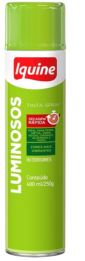 Tinta Spray Luminoso Amarelo 400ml - Iquine.