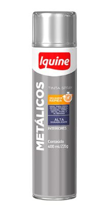 Tinta Spray Esmalte Metálico Ouro Clássico 400ml - Iquine.