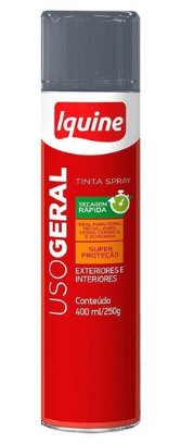 Tinta Spray Uso Geral Cinza Escuro 400ml - Iquine.