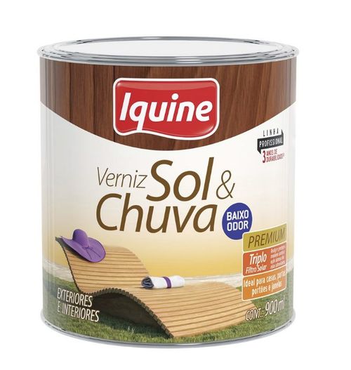 Verniz Sol e Chuva Alto Brilho Canela 900ml - Iquine.