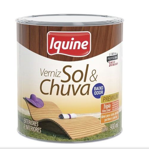 Verniz Sol e Chuva Alto Brilho Imbuia 900ml - Iquine.