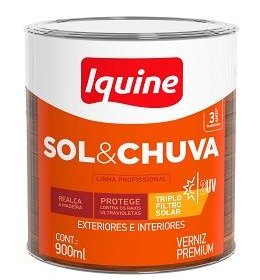 Verniz Sol & Chuva Alto Brilho Incolor 900ml - Iquine.