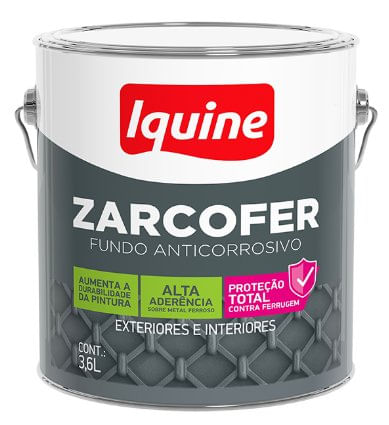 Fundo Anticorrosivo Zarcofer Laranja 3,6L - Iquine.