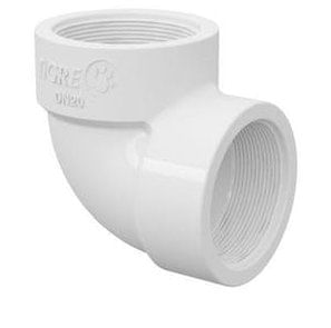 Joelho Roscável 90º de PVC Branco 1/2" - Tigre.