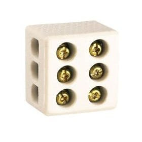 Conector de Porcelana 30/50A 3P 10mm - Lorenzetti.