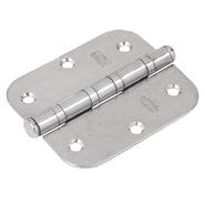 Dobradiça 4x3" Tetranel Canto Arredondado Inox Polido - Mahler.