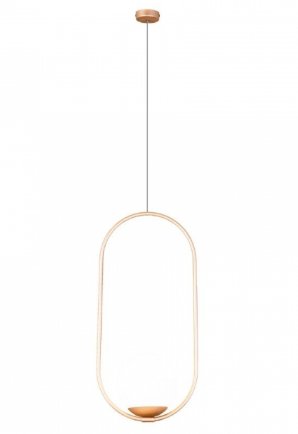 Pendente Sole Oval Simples Vertical Ouro 24x50 cm - Metaldomado.