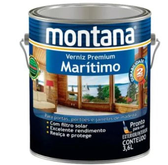 Verniz Marítimo Premium Acetinado Natural 3,6L - Montana.