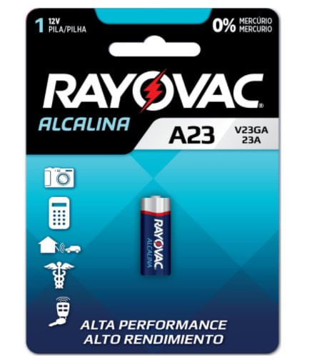 Pilha Eletrônica V23Ga/ A23 1,5V - Rayovac.