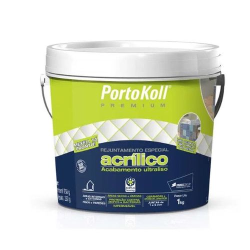 Rejunte Acrílico Branco 1Kg - Portokoll.