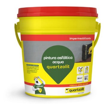 Impermeabilizante Pintura Asfáltica Acqua 18L - Quartzolit.